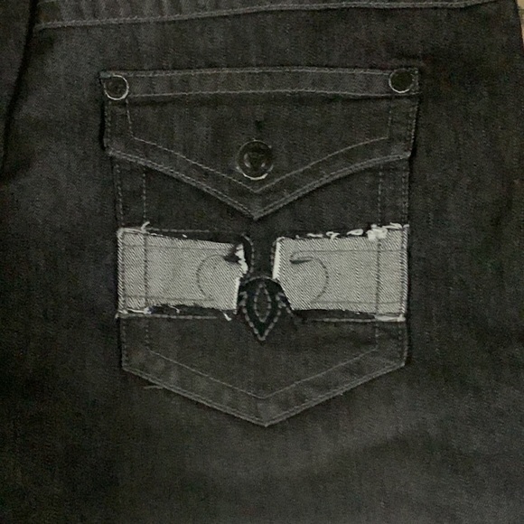 Raw Diamond Bootcut Fit Denim Jeans (Dark Grey) - Picture 2 of 8